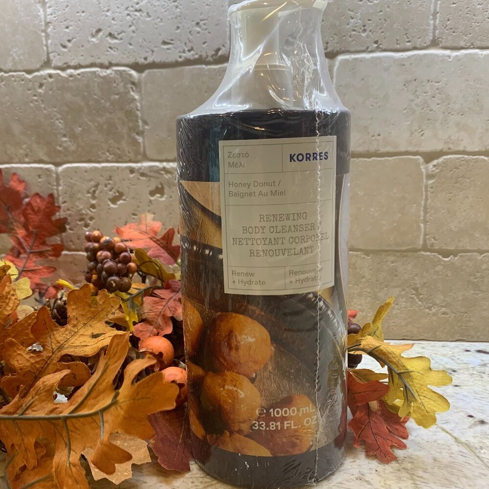 Korres HONEY DONUT Renewing Body Cleanser 33oz. NWT